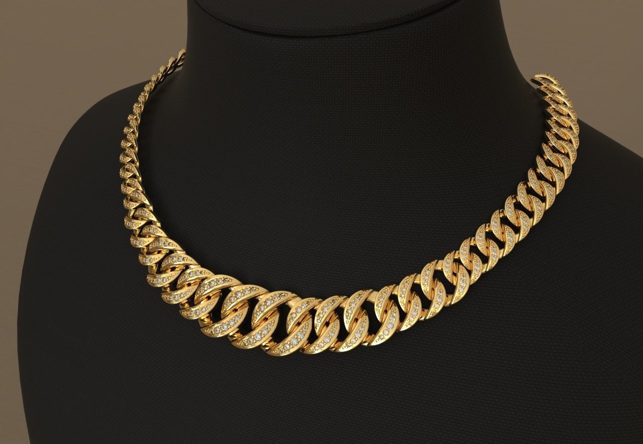 Graduated Circle Cuban Necklace packages 3D print model_5