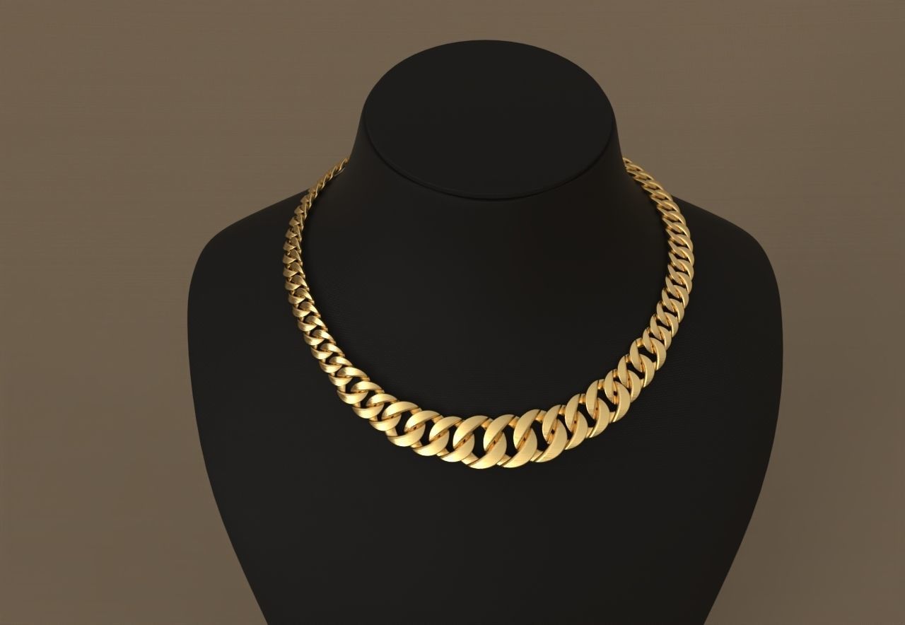 Graduated Circle Cuban Necklace packages 3D print model_4
