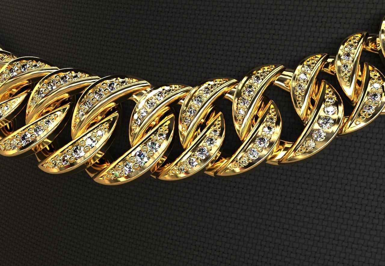 Graduated Circle Cuban Necklace packages 3D print model_6