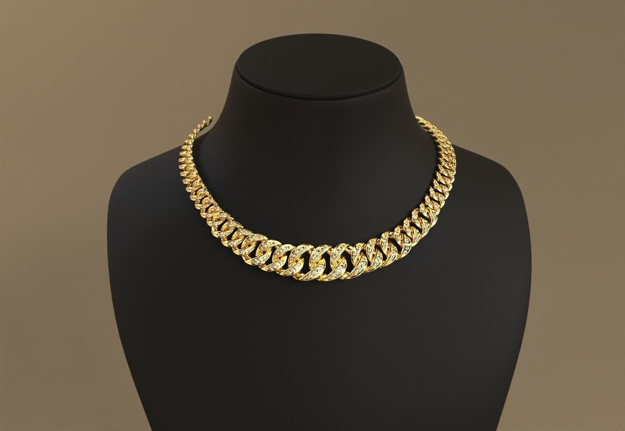 Graduated Circle Cuban Necklace packages 3D print model_8