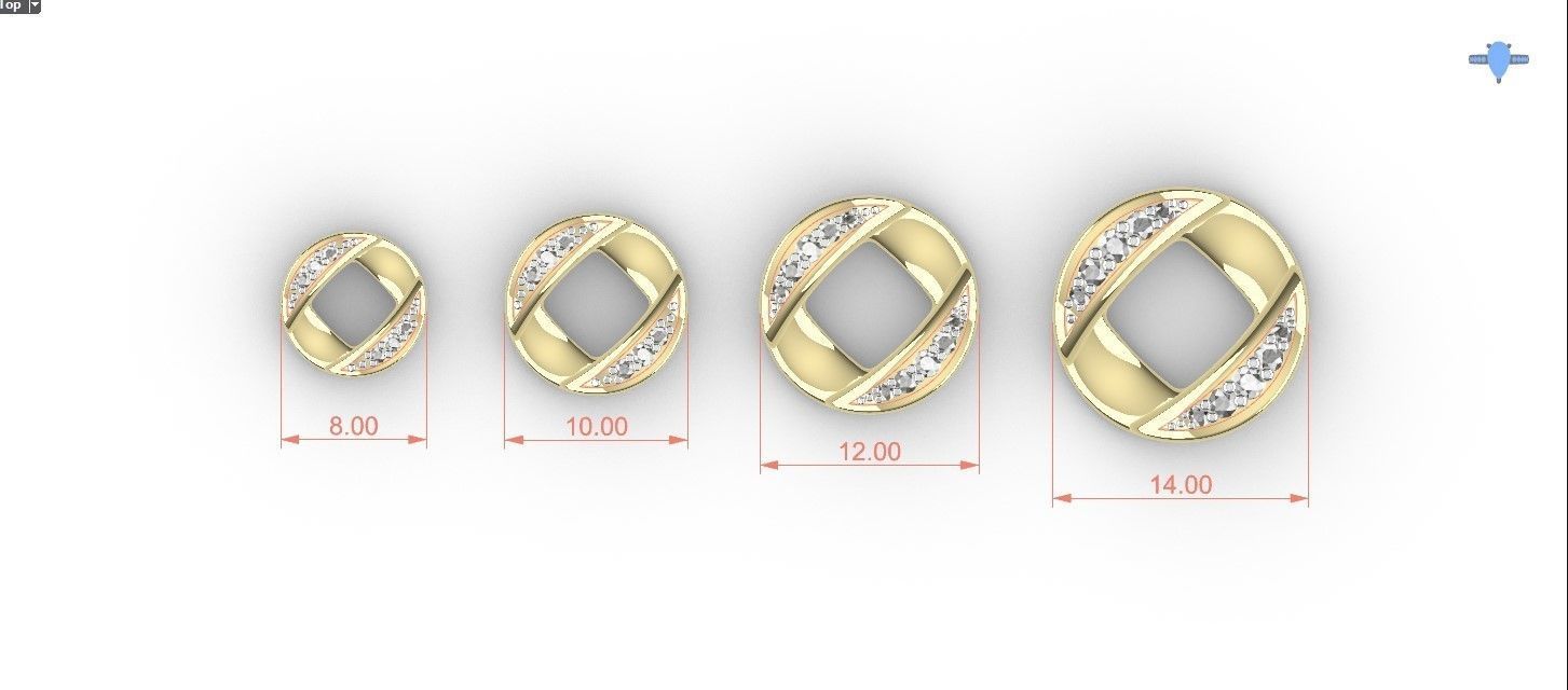 Graduated Circle Cuban Necklace packages 3D print model_9