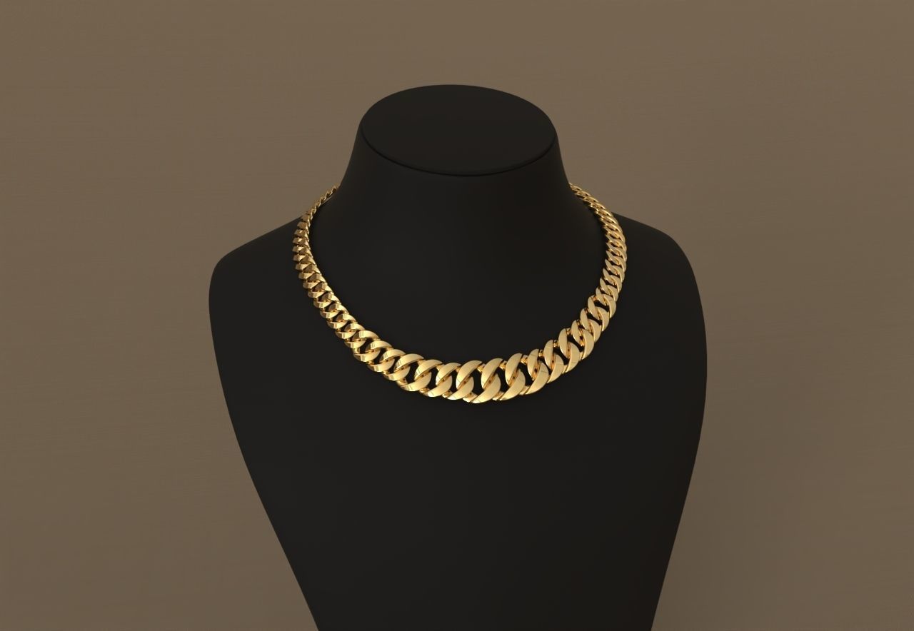 Graduated Circle Cuban Necklace packages 3D print model_11