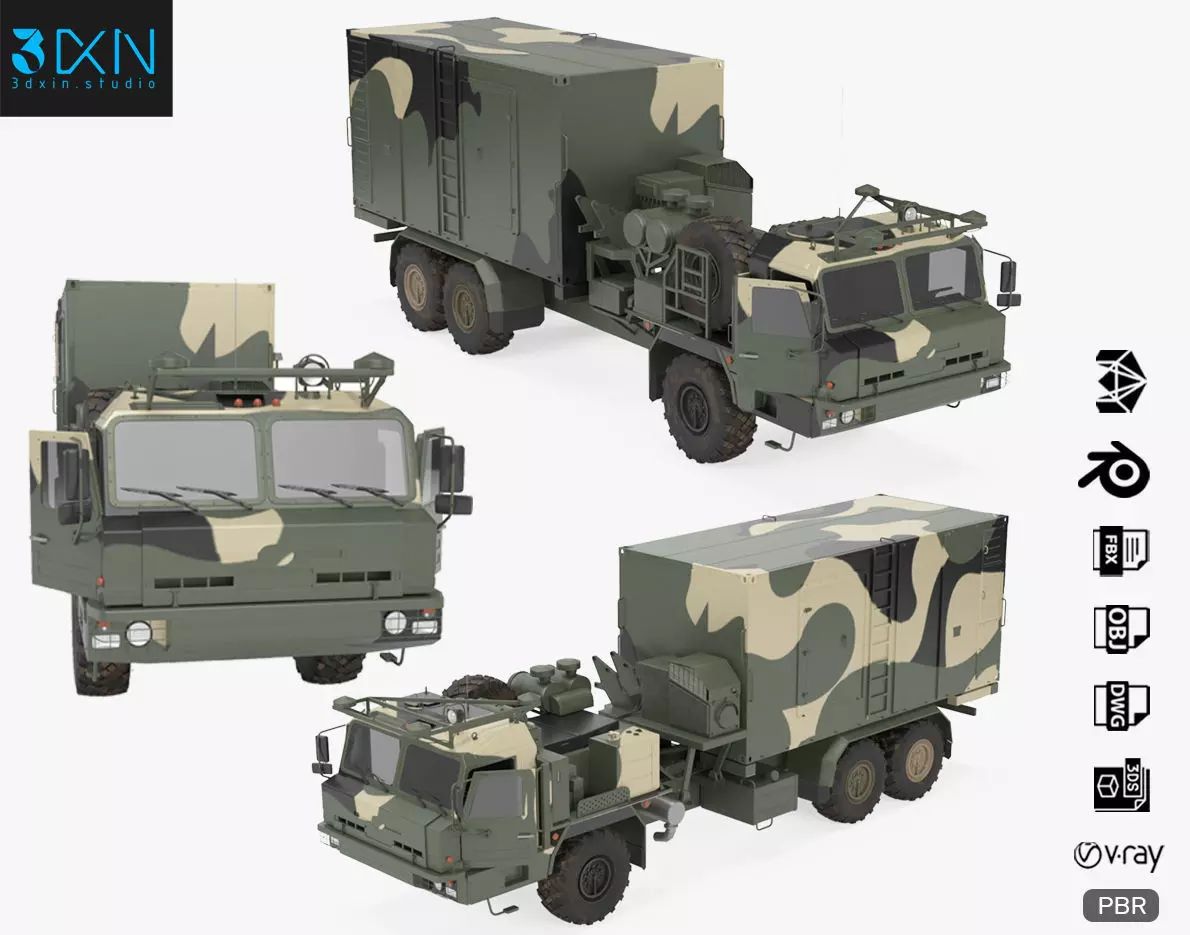 Command and Control Vehicle 50K6 Vityaz Camo 3D model_0
