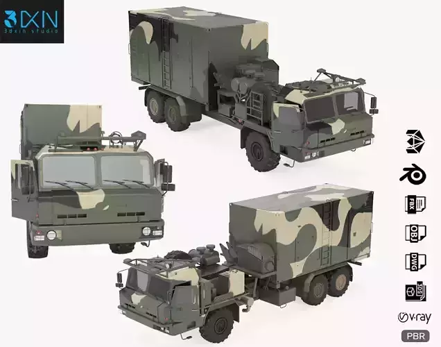 Command and Control Vehicle 50K6 Vityaz Camo 3D model