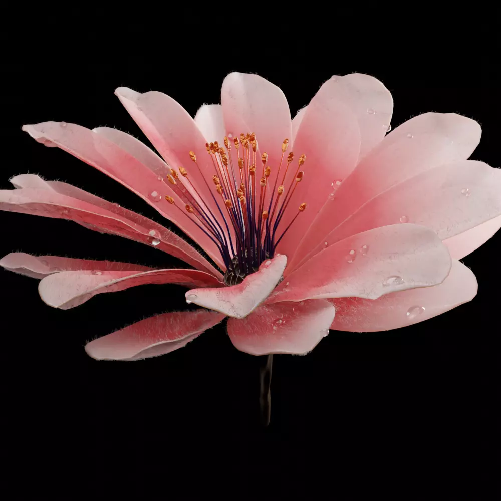 Unique Flower 04 3D model_0