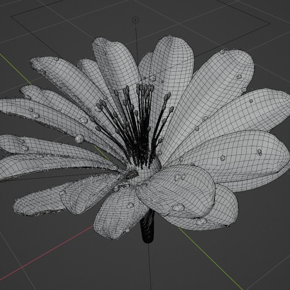 Unique Flower 04 3D model_3