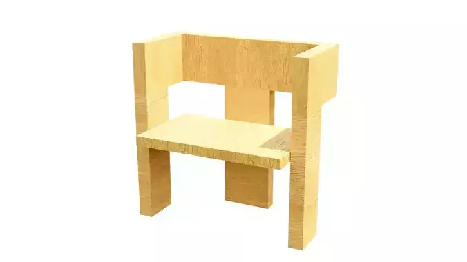 Abstract wooden chair