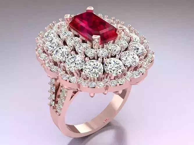 Diamond Ring - Womens Rings - N3950 3D print model