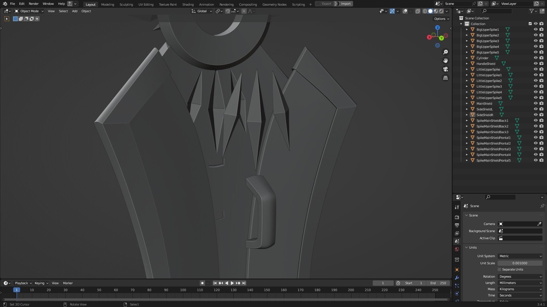 League of Legends Leona  Armor with Shield and Blade for Cosplay 3D Model Collection_18