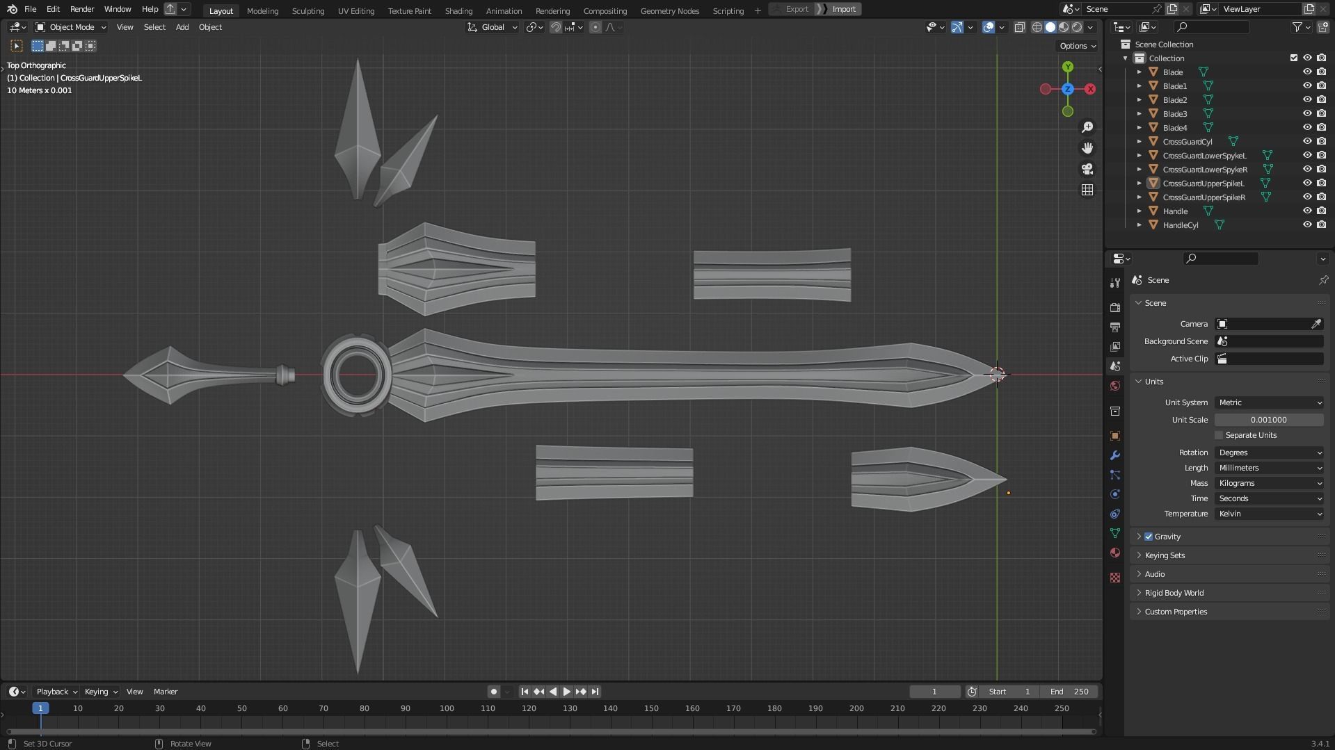 League of Legends Leona  Armor with Shield and Blade for Cosplay 3D Model Collection_13