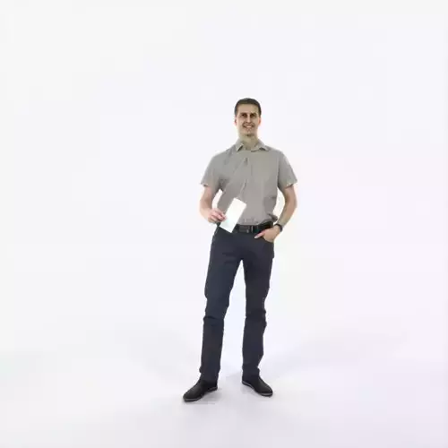 Romance 01F Holding Casual Man Low-poly 3D model Romance 01F Holding Casual Man Low-poly 3D model