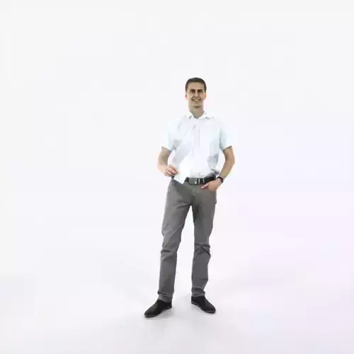 Romance 01A Holding Casual Man Low-poly 3D model