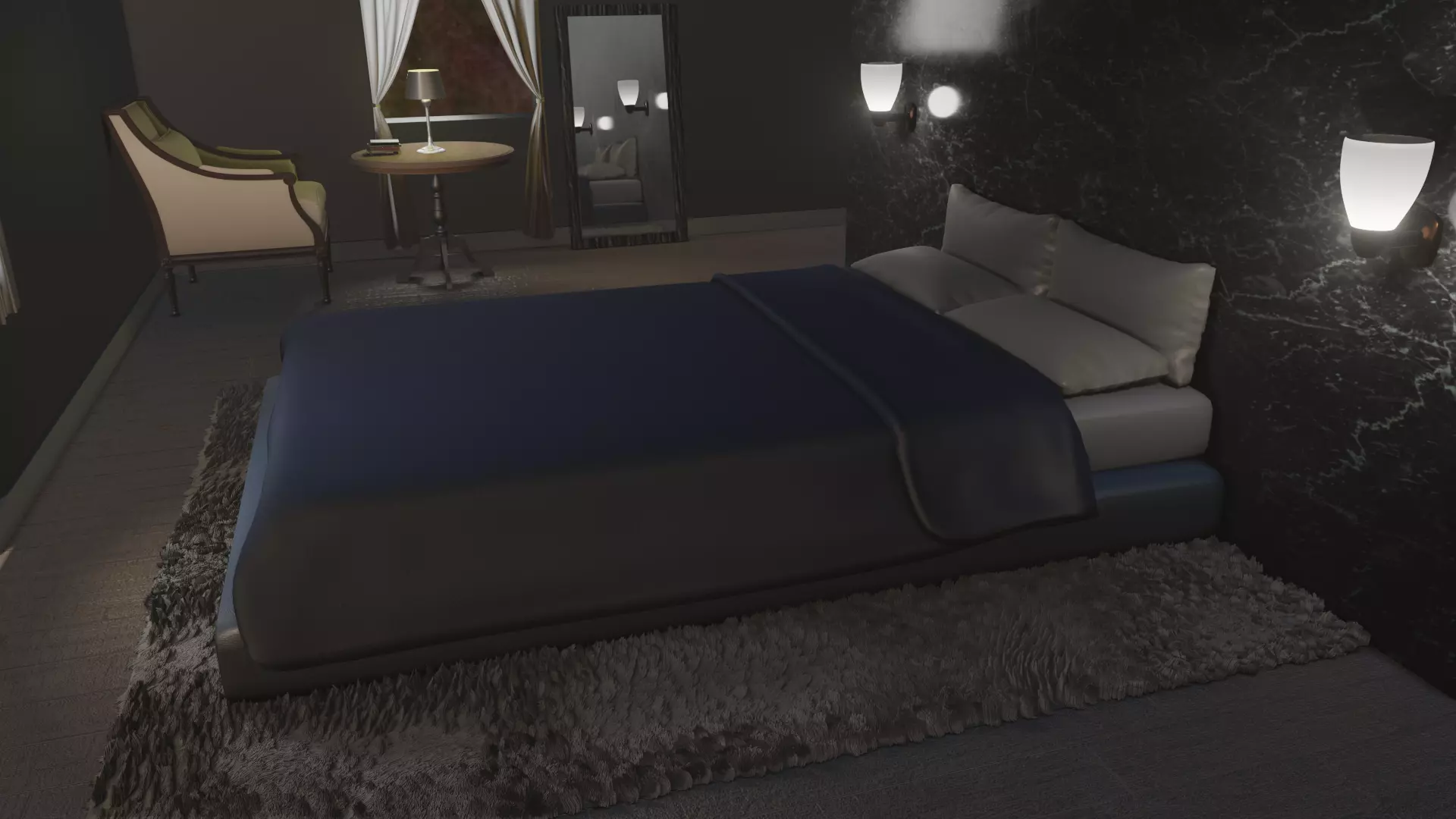 Bed Room 3D model_0