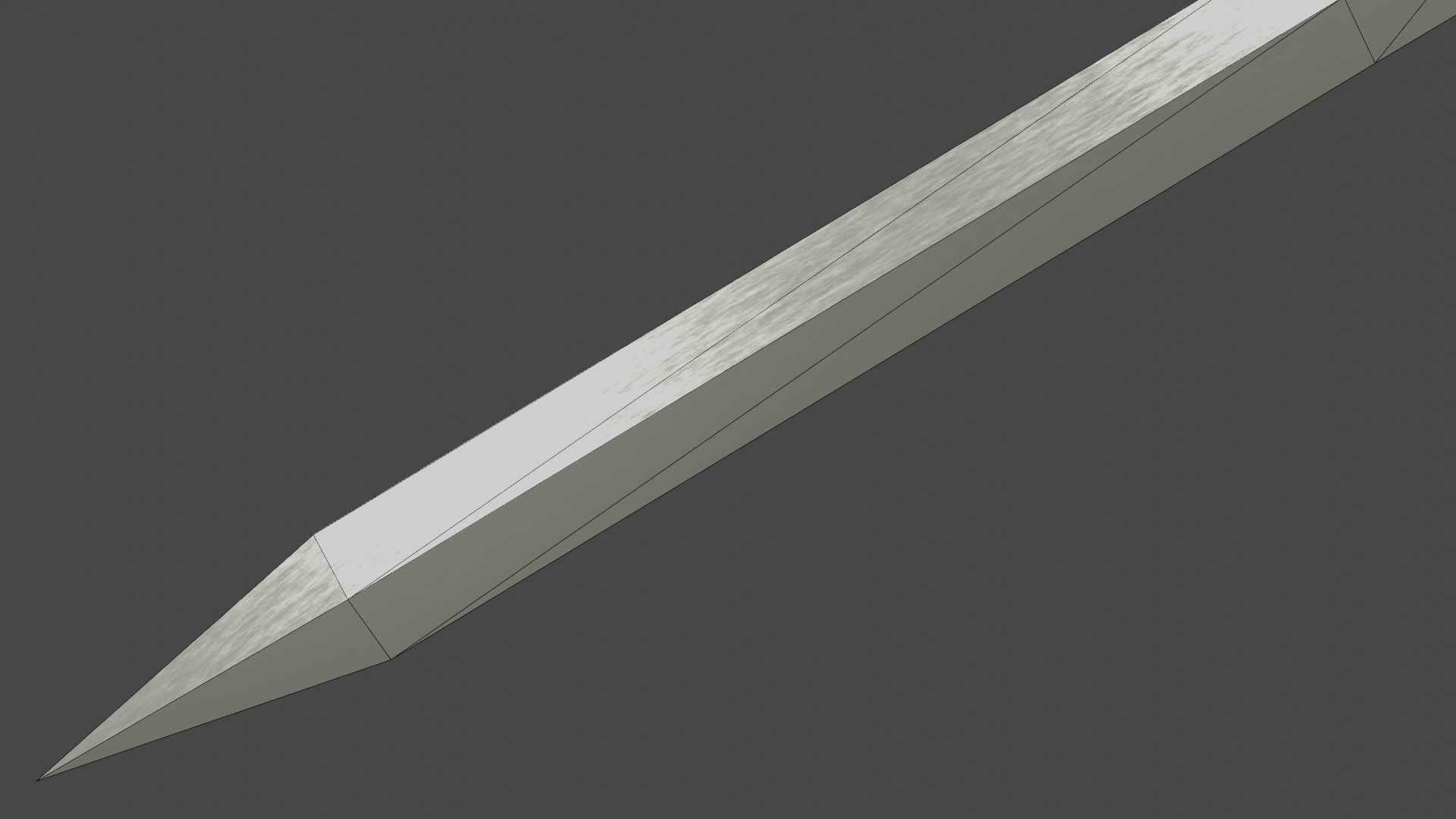 Spatha sword with Excalibur handle Low-poly 3D model_12