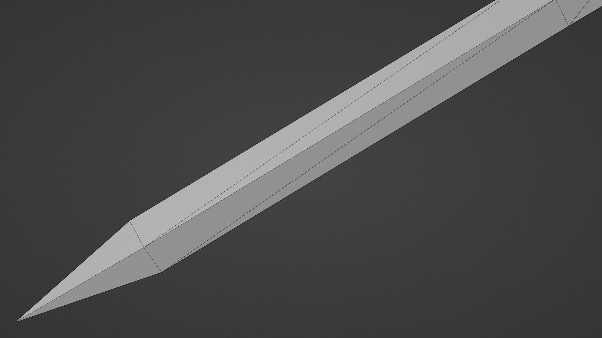 Spatha sword with Excalibur handle Low-poly 3D model_13