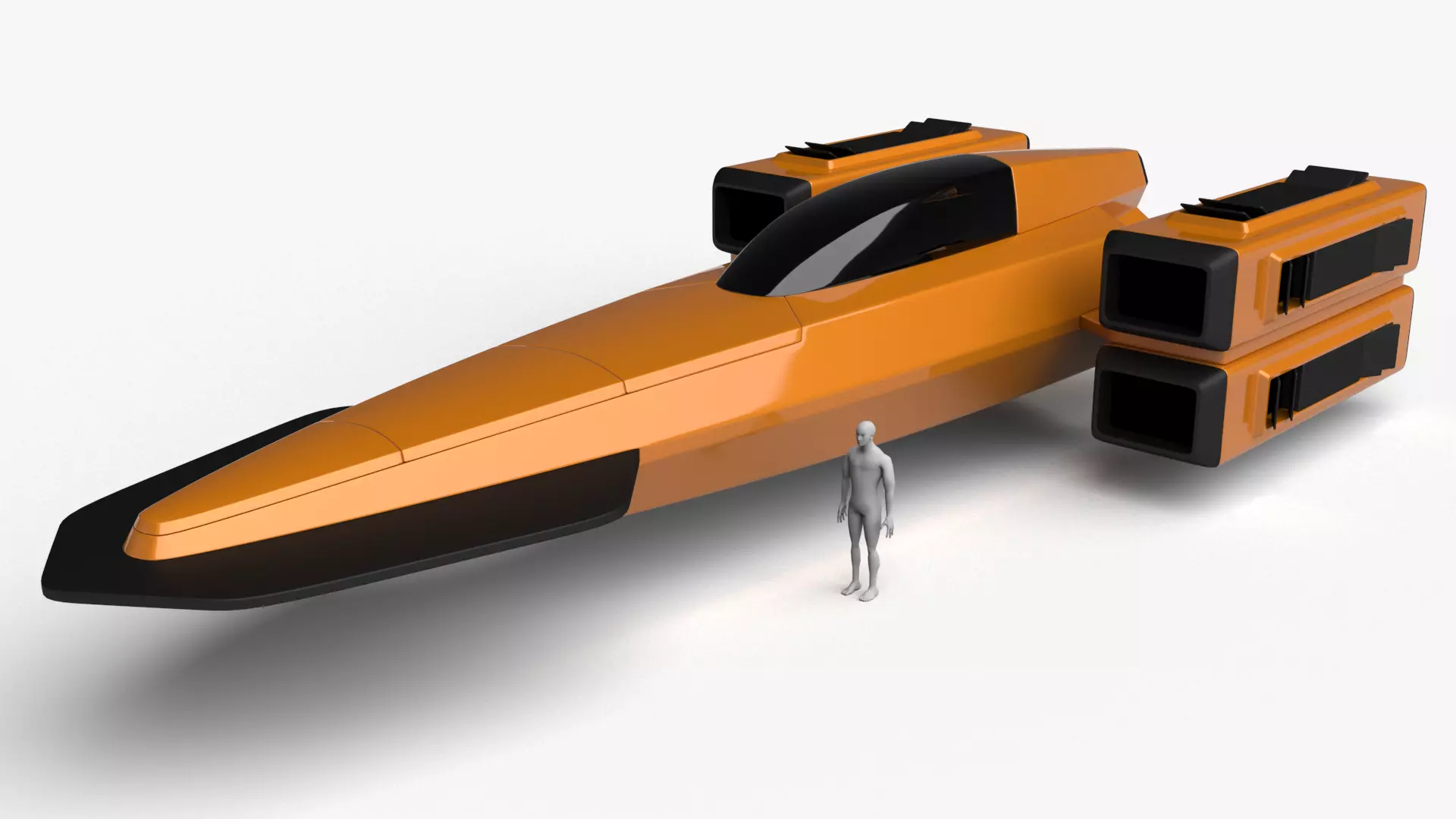 Racing Spaceship Pollux 3D model_0