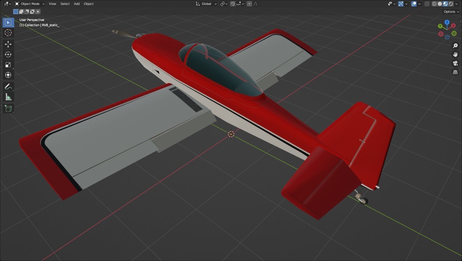 Vans RV8 Low poly static Low-poly 3D model_7