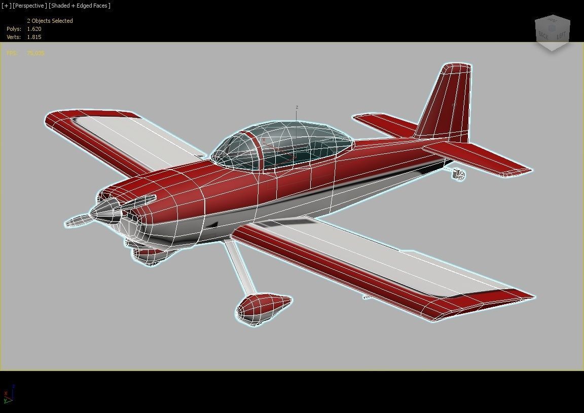 Vans RV8 Low poly static Low-poly 3D model_4