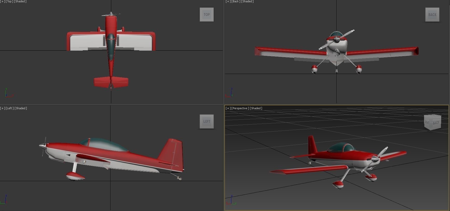 Vans RV8 Low poly static Low-poly 3D model_6