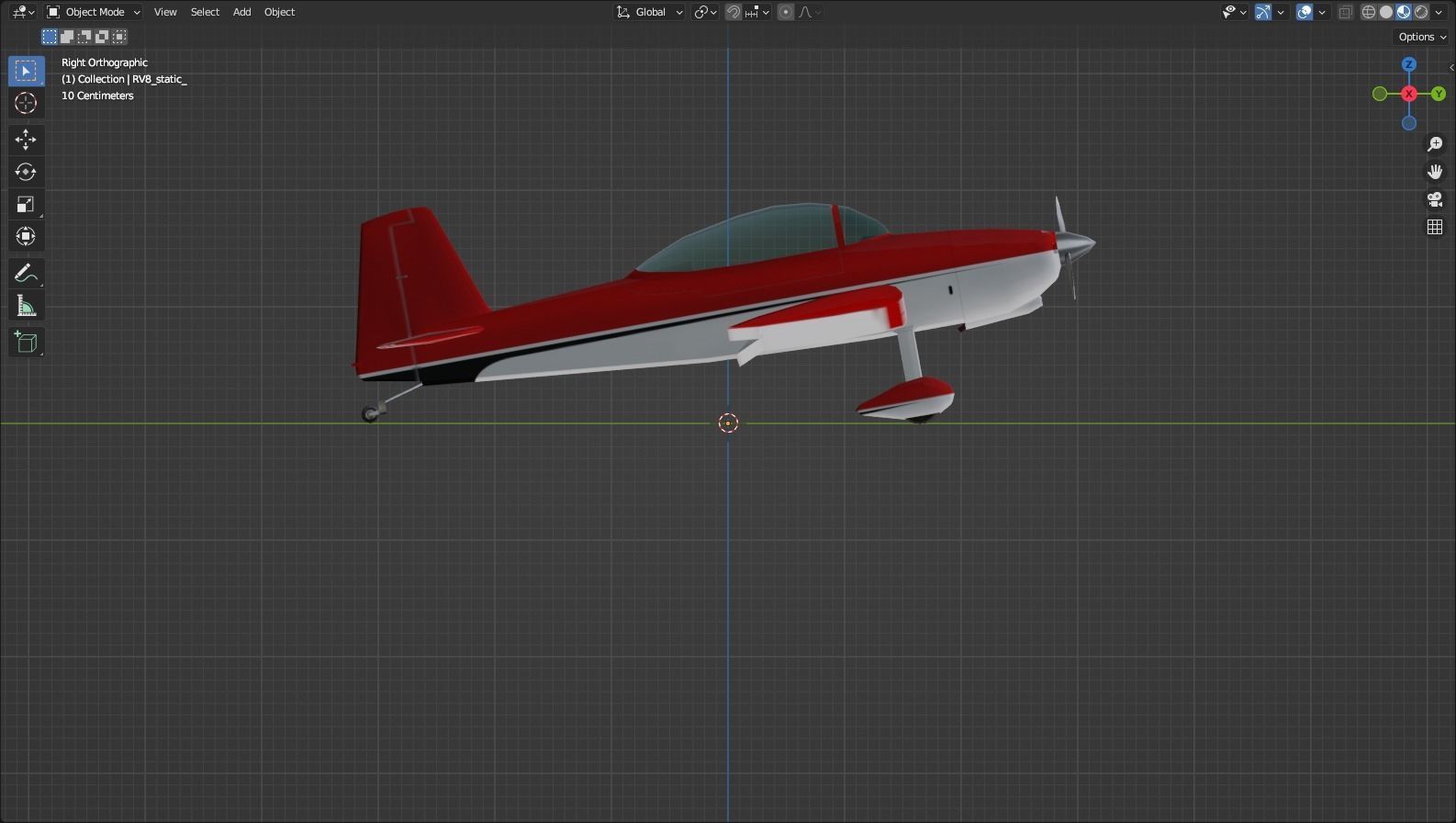 Vans RV8 Low poly static Low-poly 3D model_5