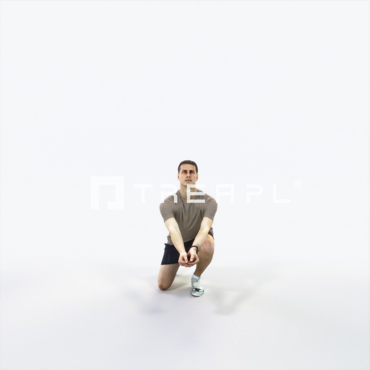 Romance 03J Volleyball Digging Sports Man Low-poly 3D model_1