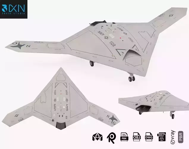 Northrop Grumman X-47B UCAV Drone 3D model