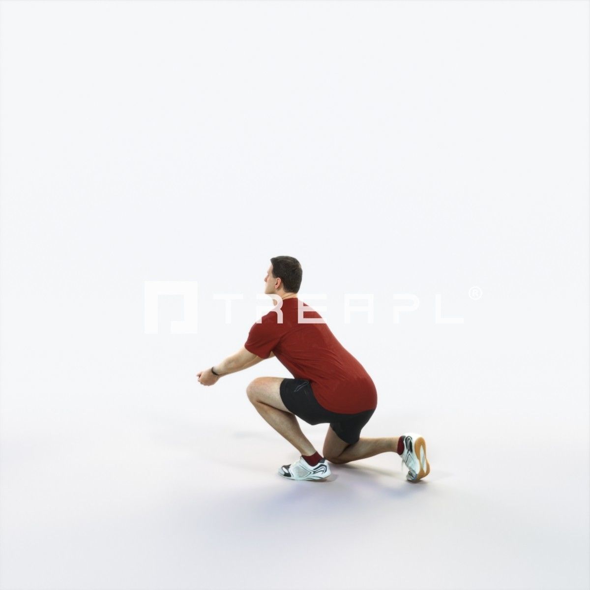 Romance 03E Volleyball Digging Sports Man Low-poly 3D model_5