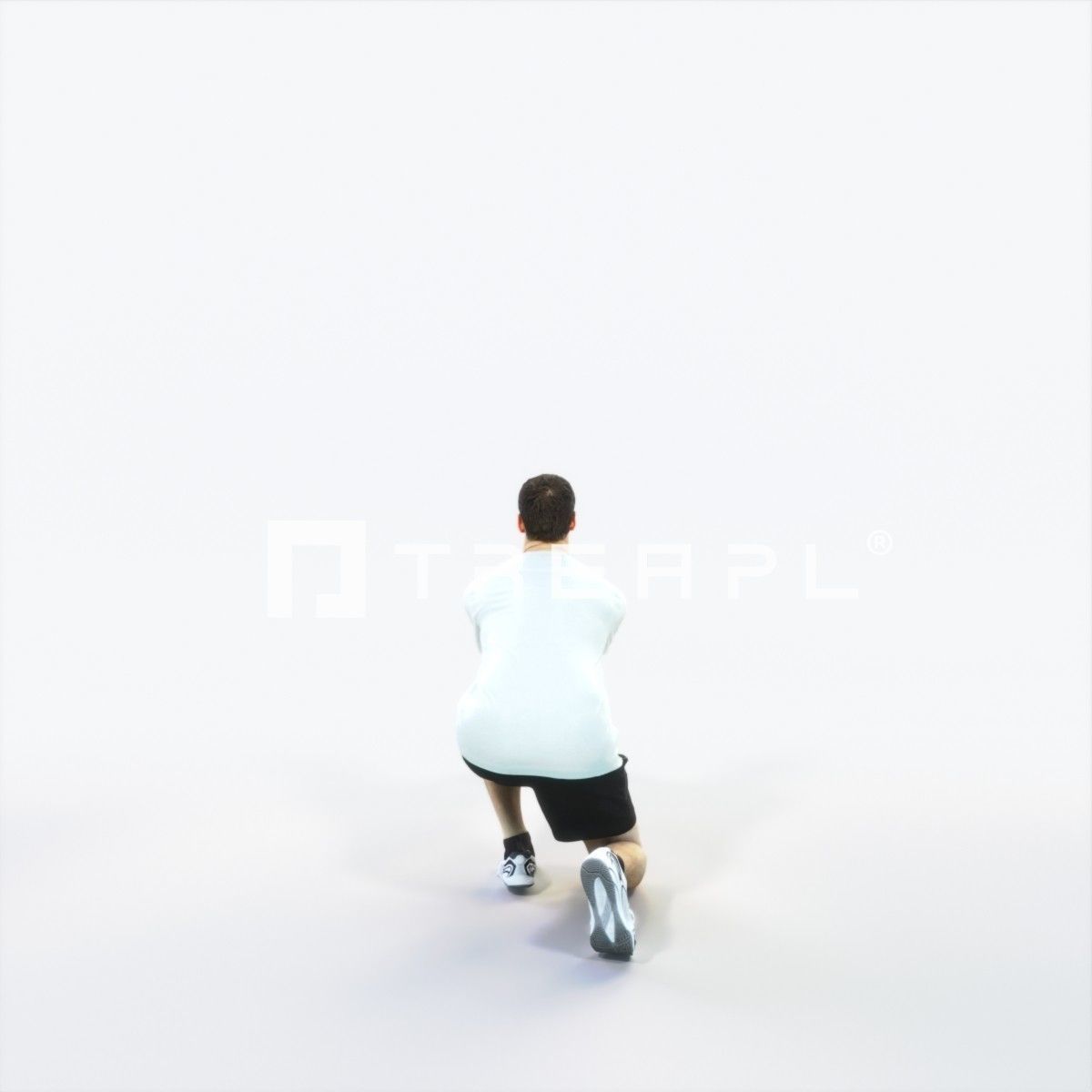 Romance 03D Volleyball Digging Sports Man Low-poly 3D model_4