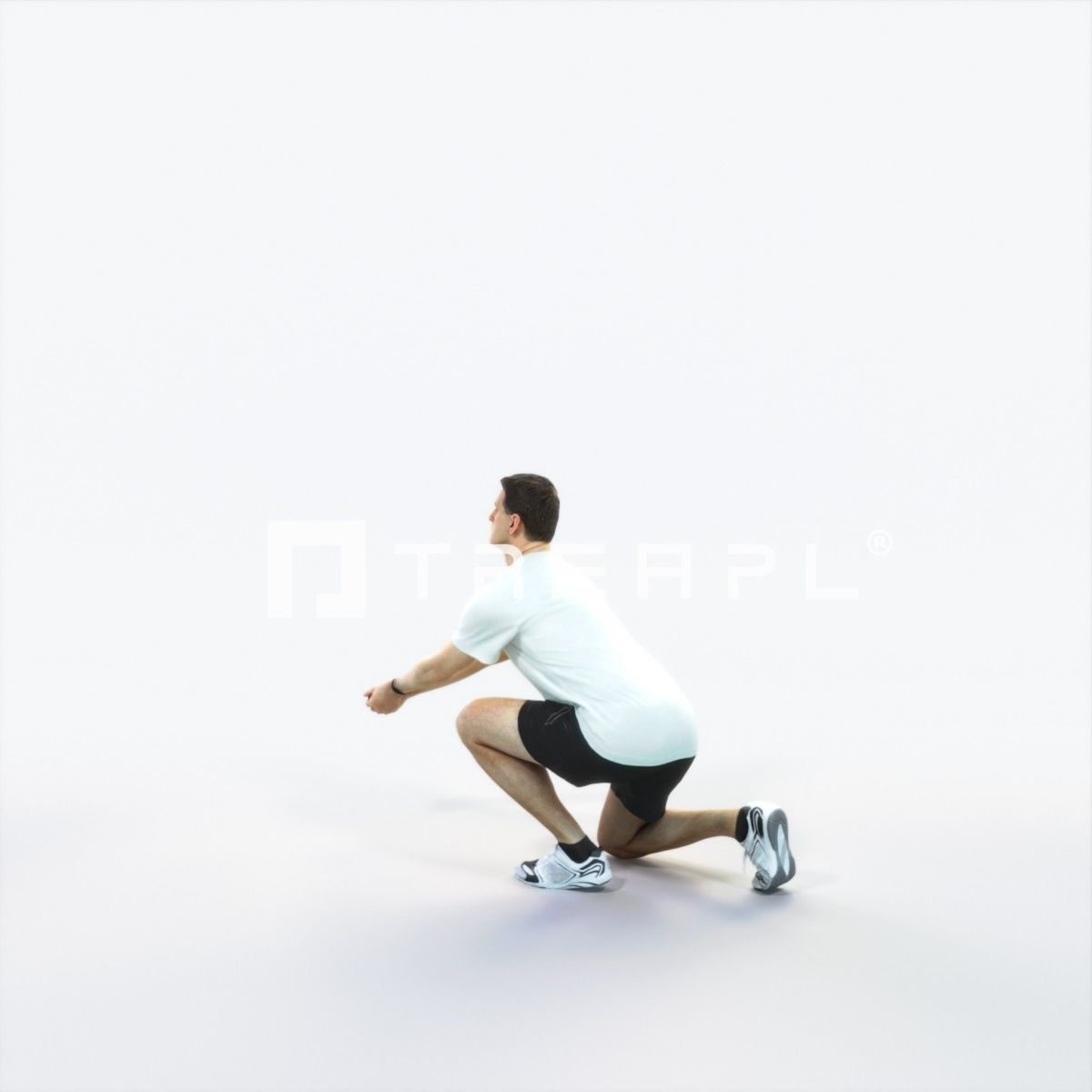 Romance 03D Volleyball Digging Sports Man Low-poly 3D model_5