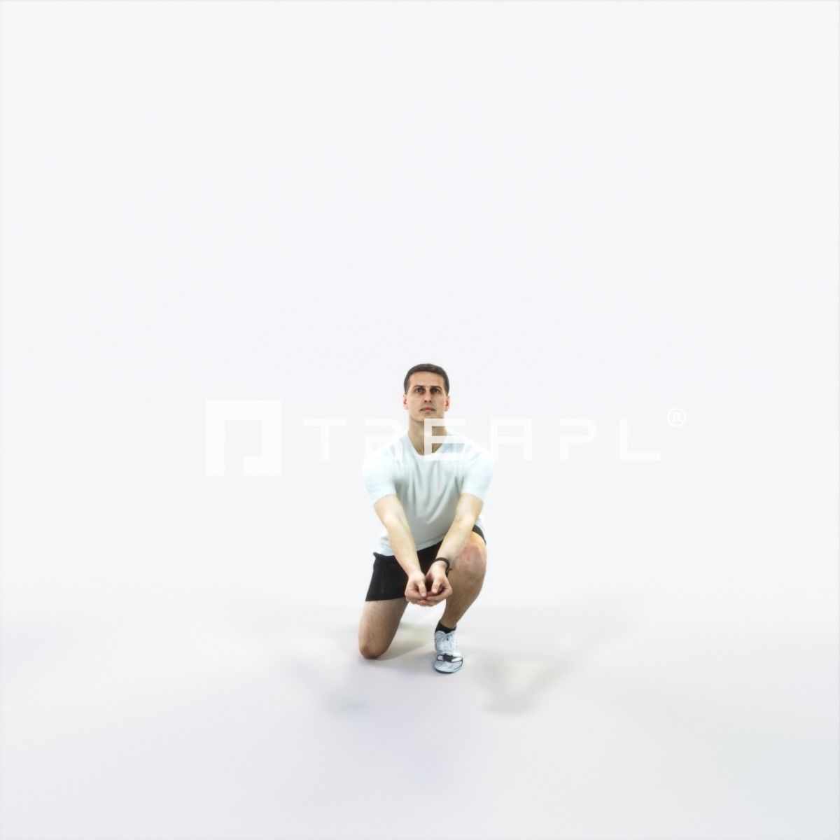 Romance 03D Volleyball Digging Sports Man Low-poly 3D model_1