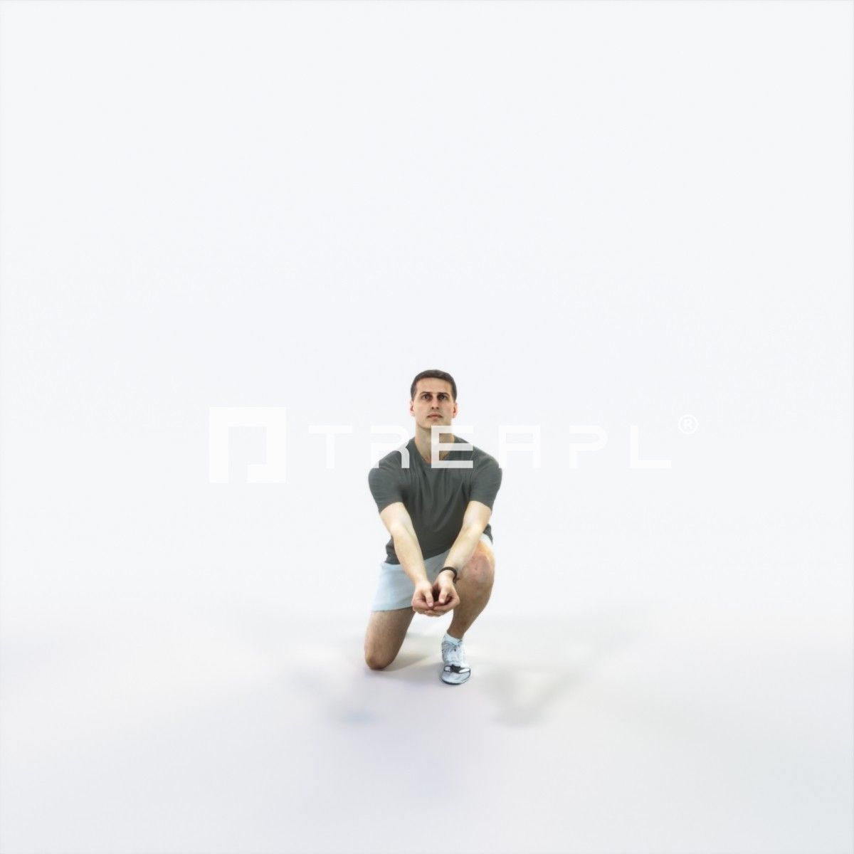 Romance 03C Volleyball Digging Sports Man Low-poly 3D model_1