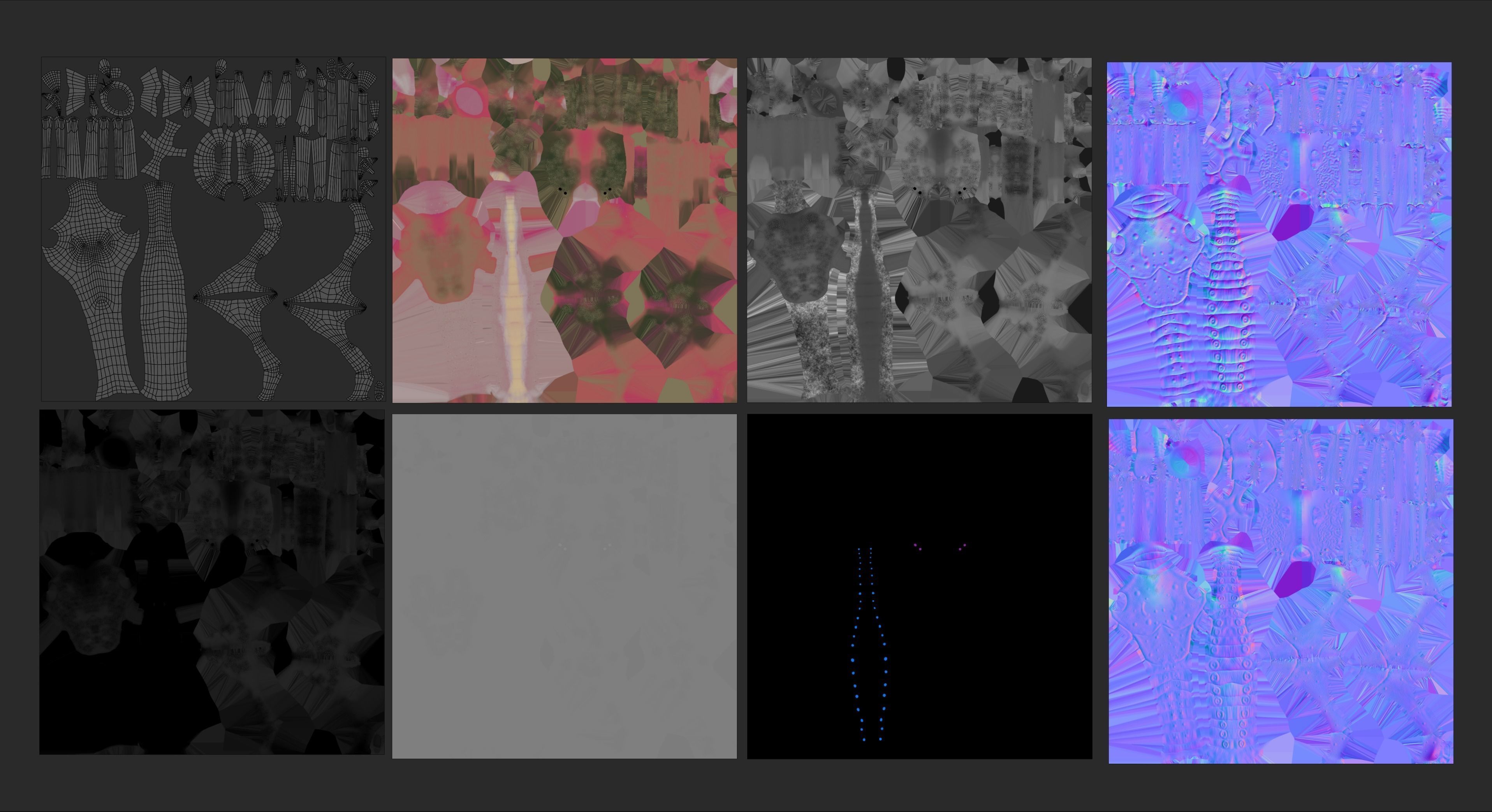 Crustacean-like alien creature Low-poly 3D model_8