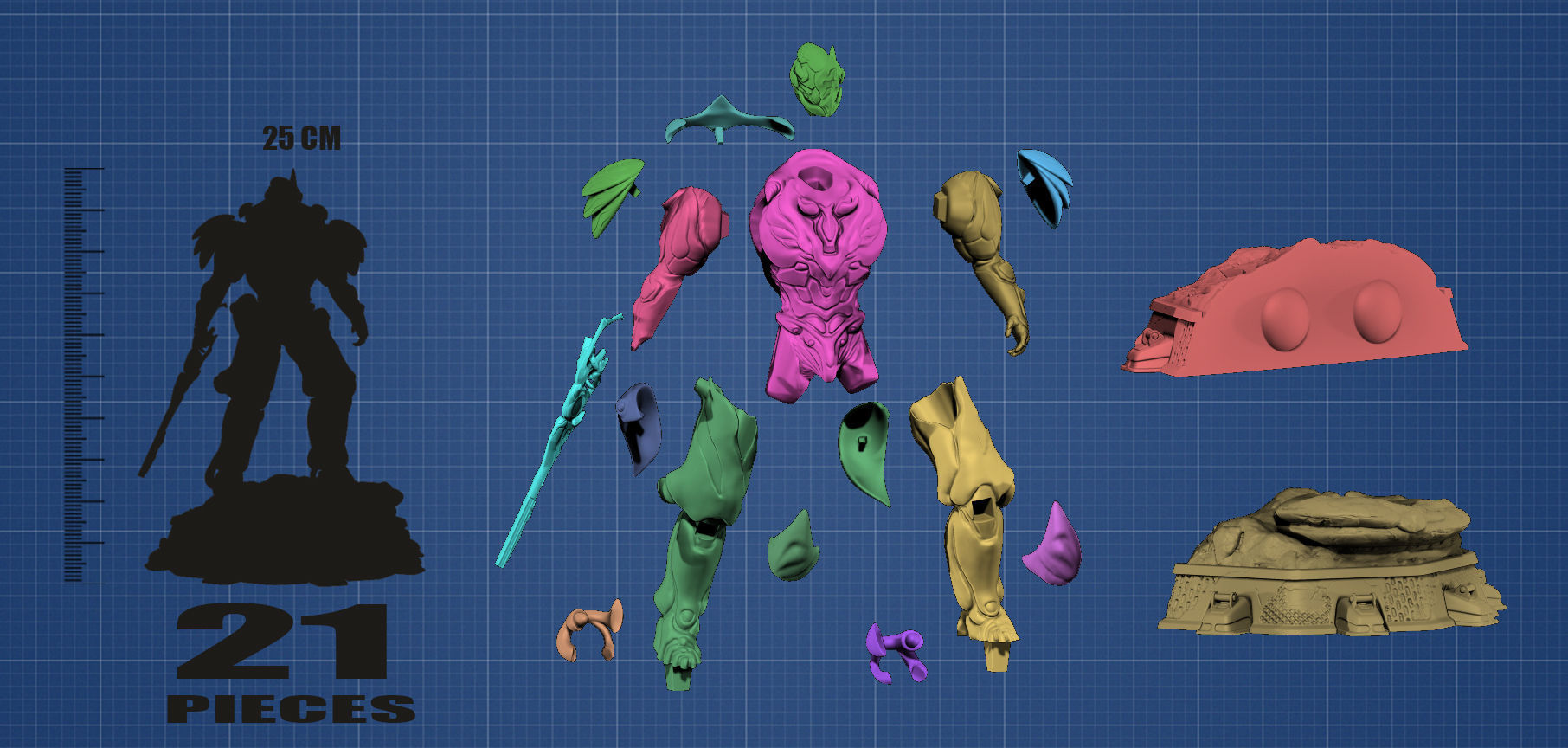 Rhino Warframe - Concept 3D print model_8