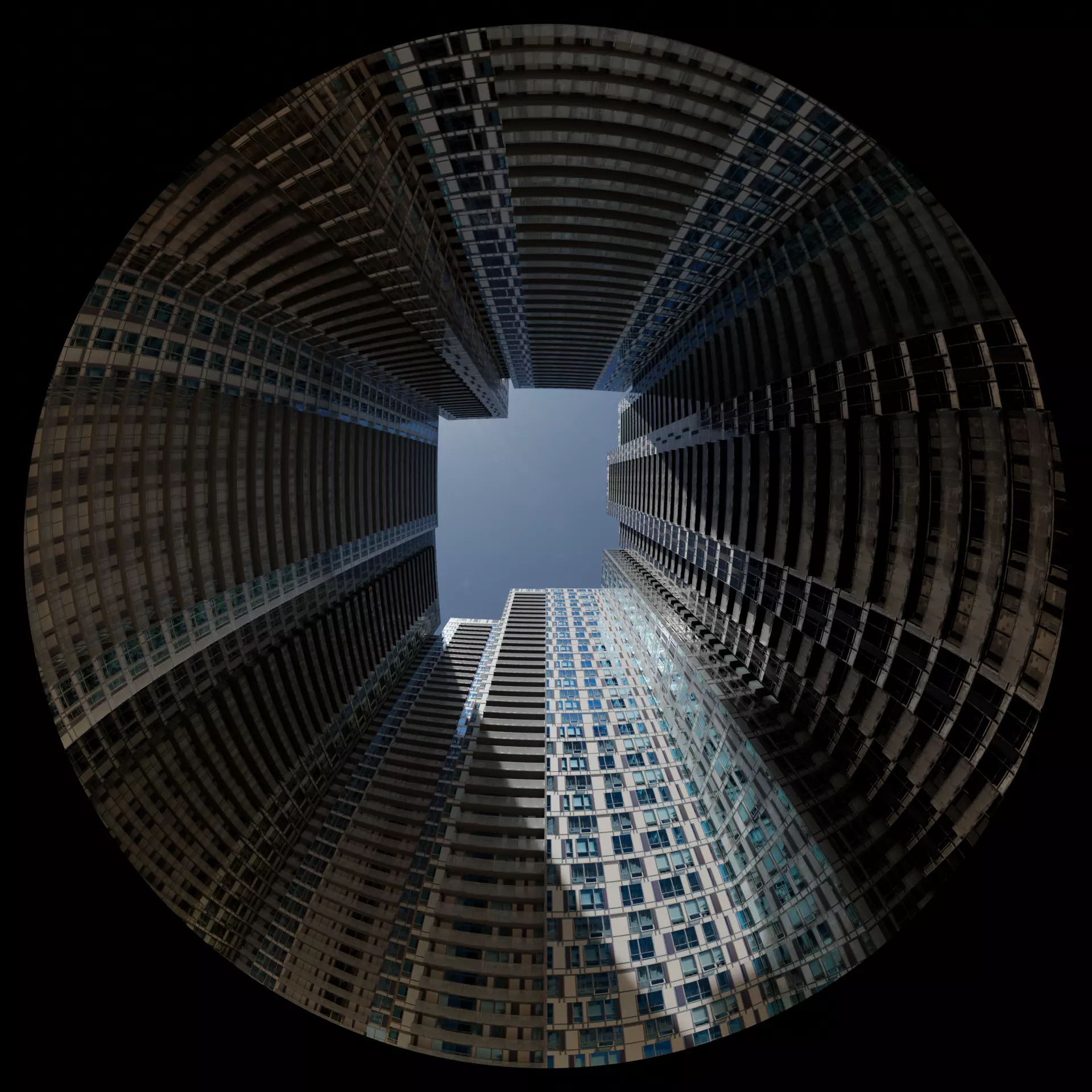 Block of flats Low-poly 3D model_0