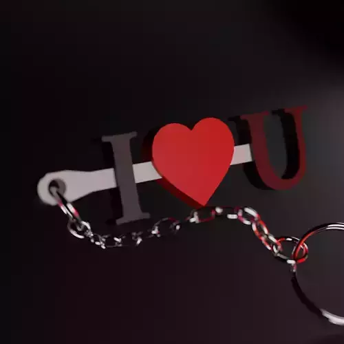 I Love You KeyChain Printable