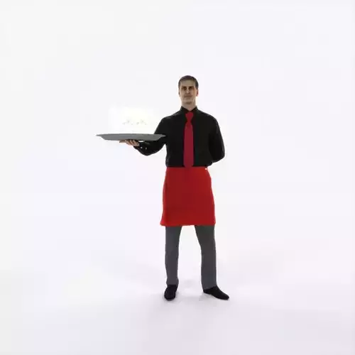 Romance 05J Waiter Offering Working Man