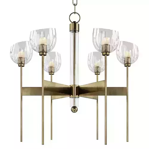 Salem 6 Light Shaded Wagon Wheel Chandelier