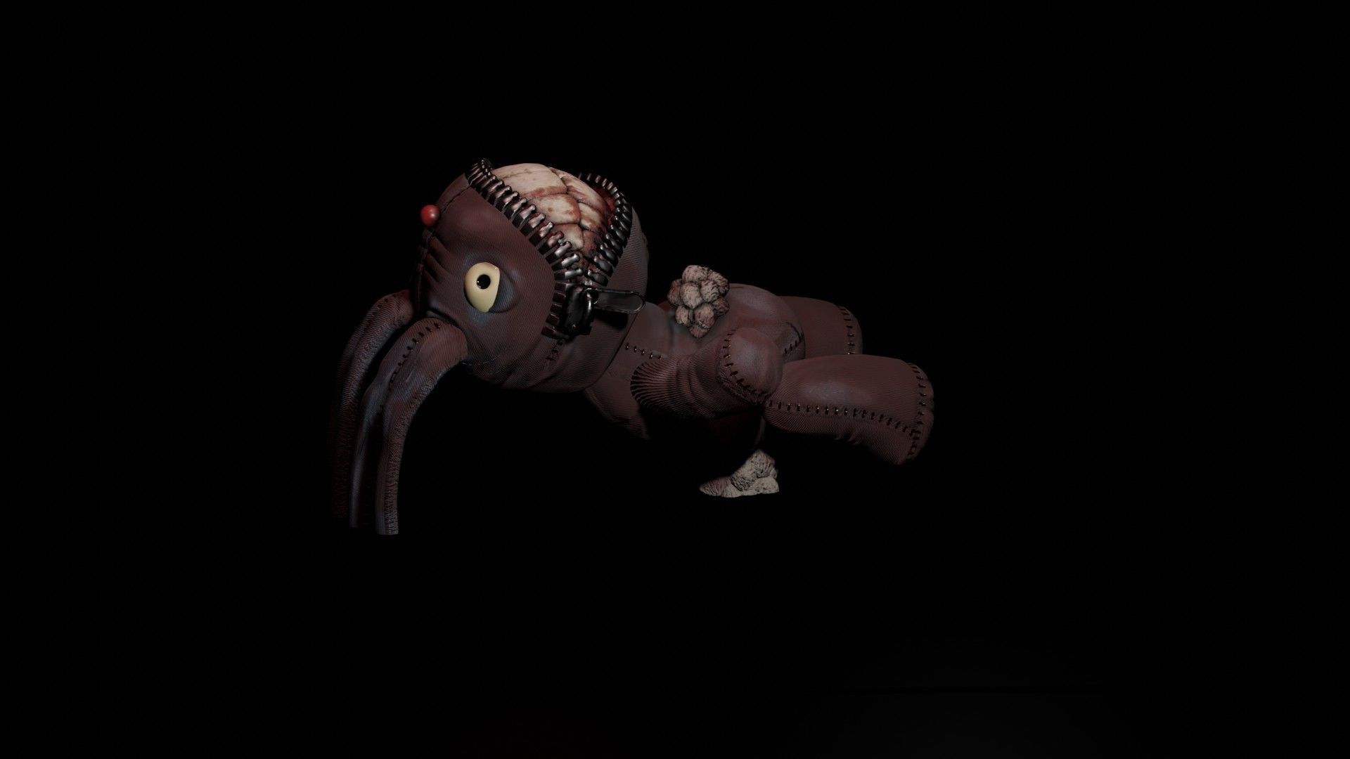 bunny  Low-poly 3D model_8