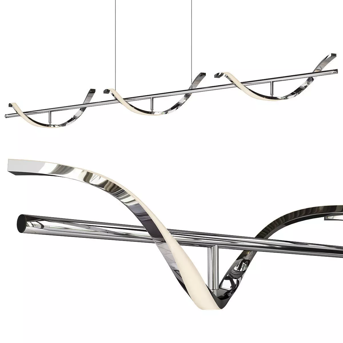 RNA Rings chrome Low-poly 3D model