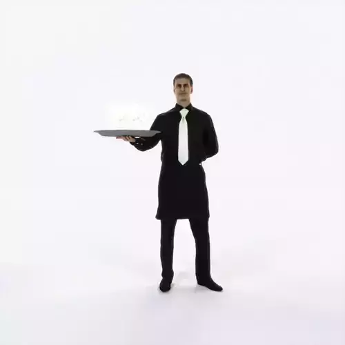 Romance 05B Waiter Offering Working Man