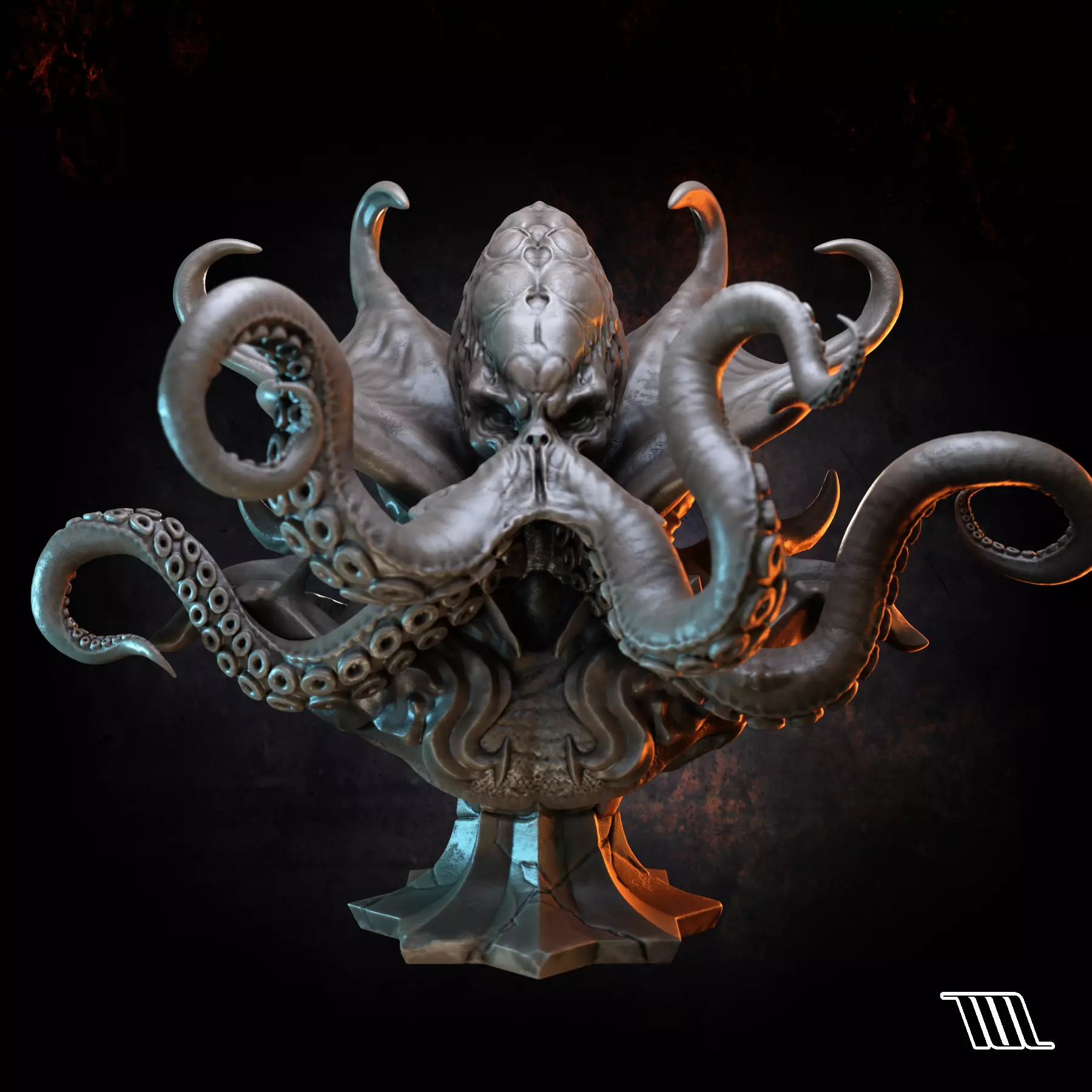 Illithid - Mind Flayer Bust 3D print model_0