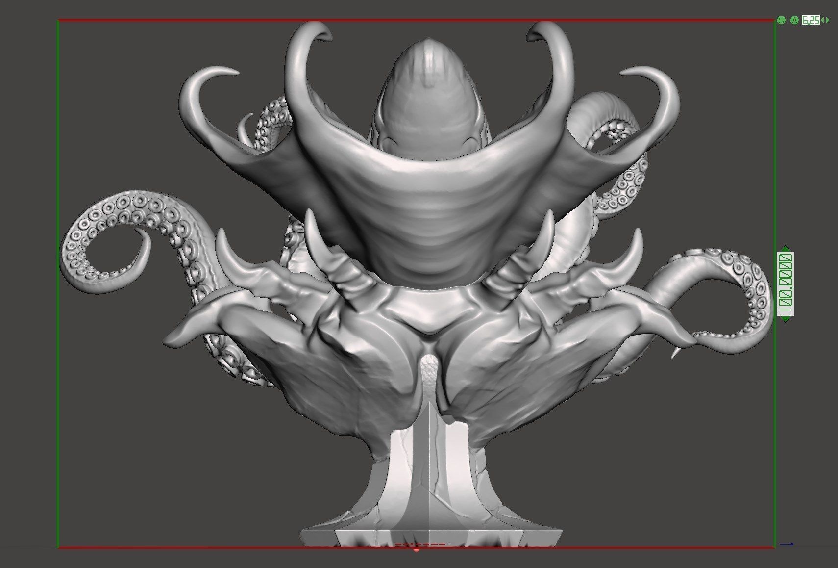 Illithid - Mind Flayer Bust 3D print model_9