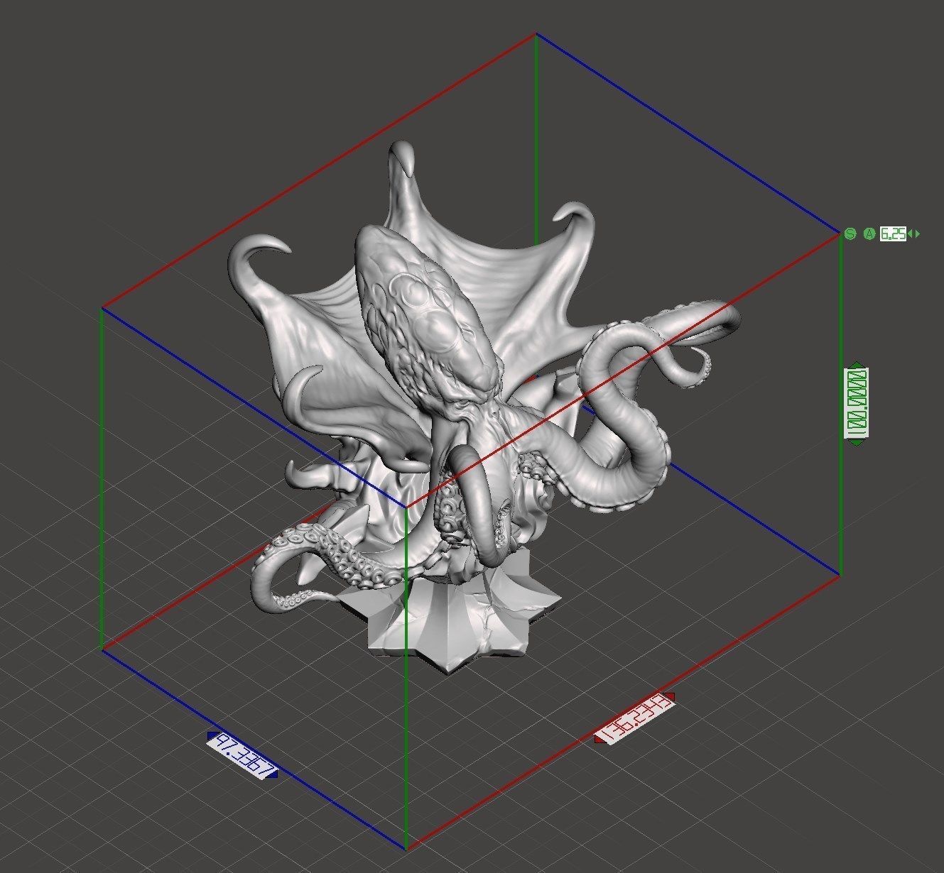 Illithid - Mind Flayer Bust 3D print model_6