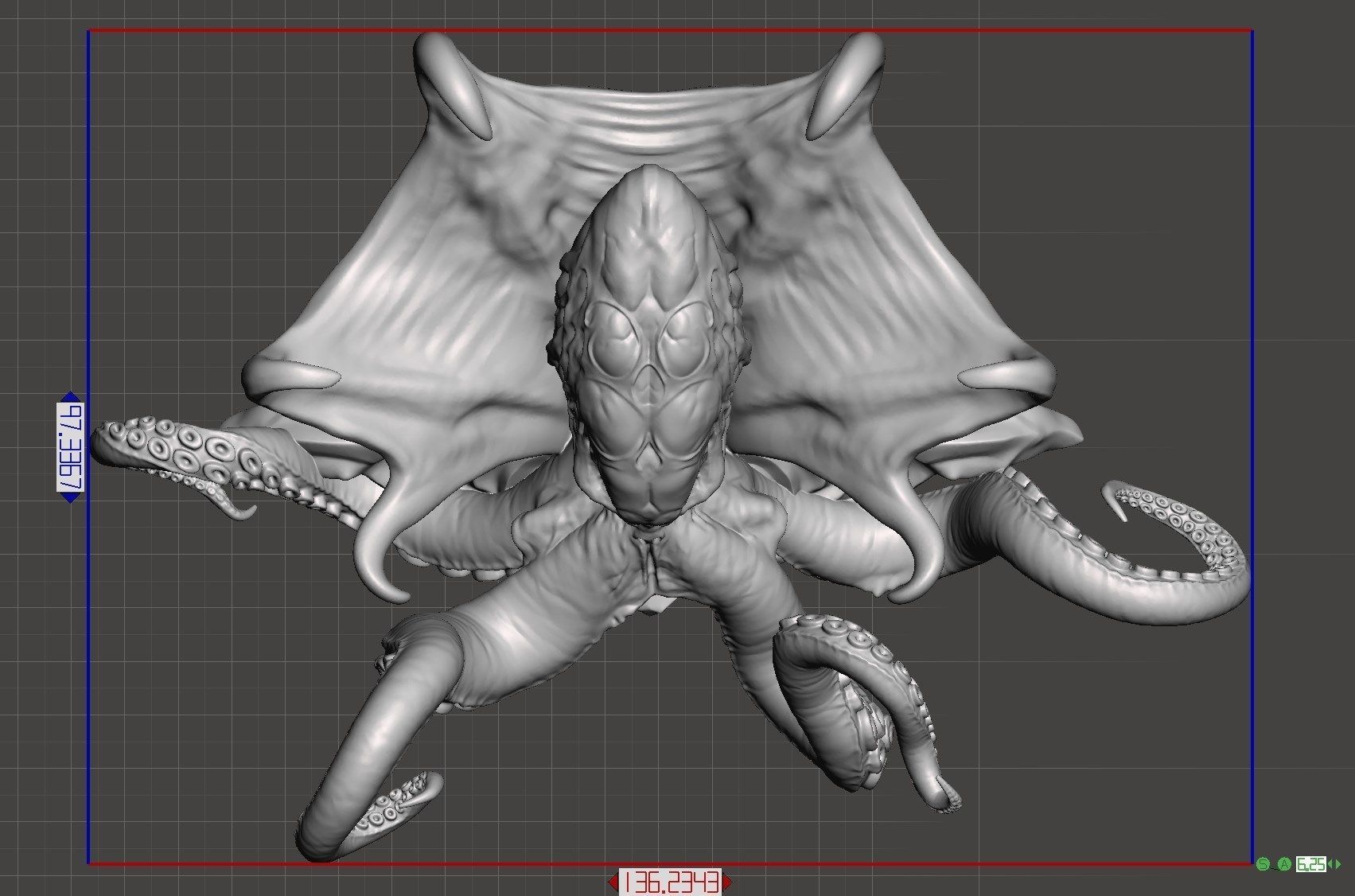 Illithid - Mind Flayer Bust 3D print model_8