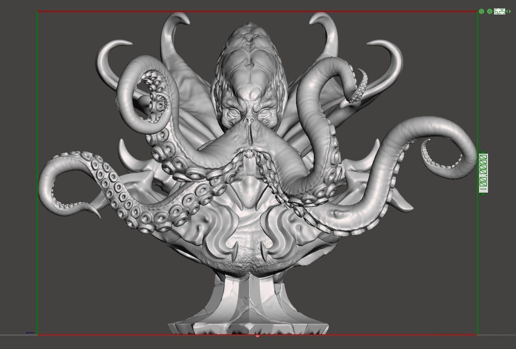 Illithid - Mind Flayer Bust 3D print model_7