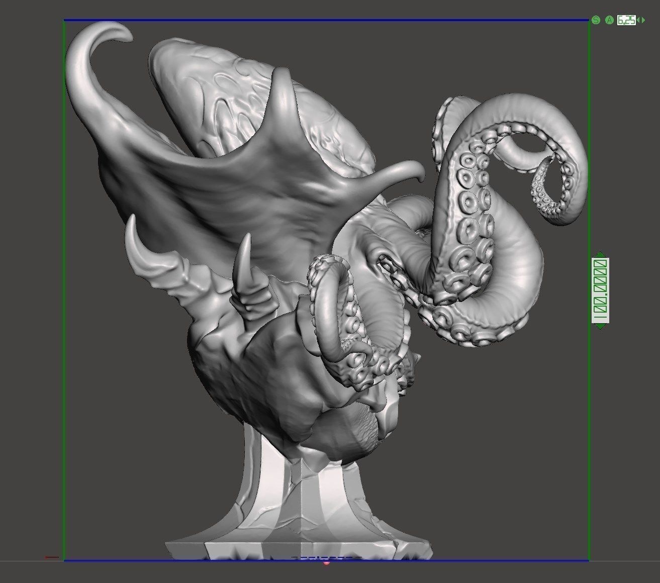 Illithid - Mind Flayer Bust 3D print model_10