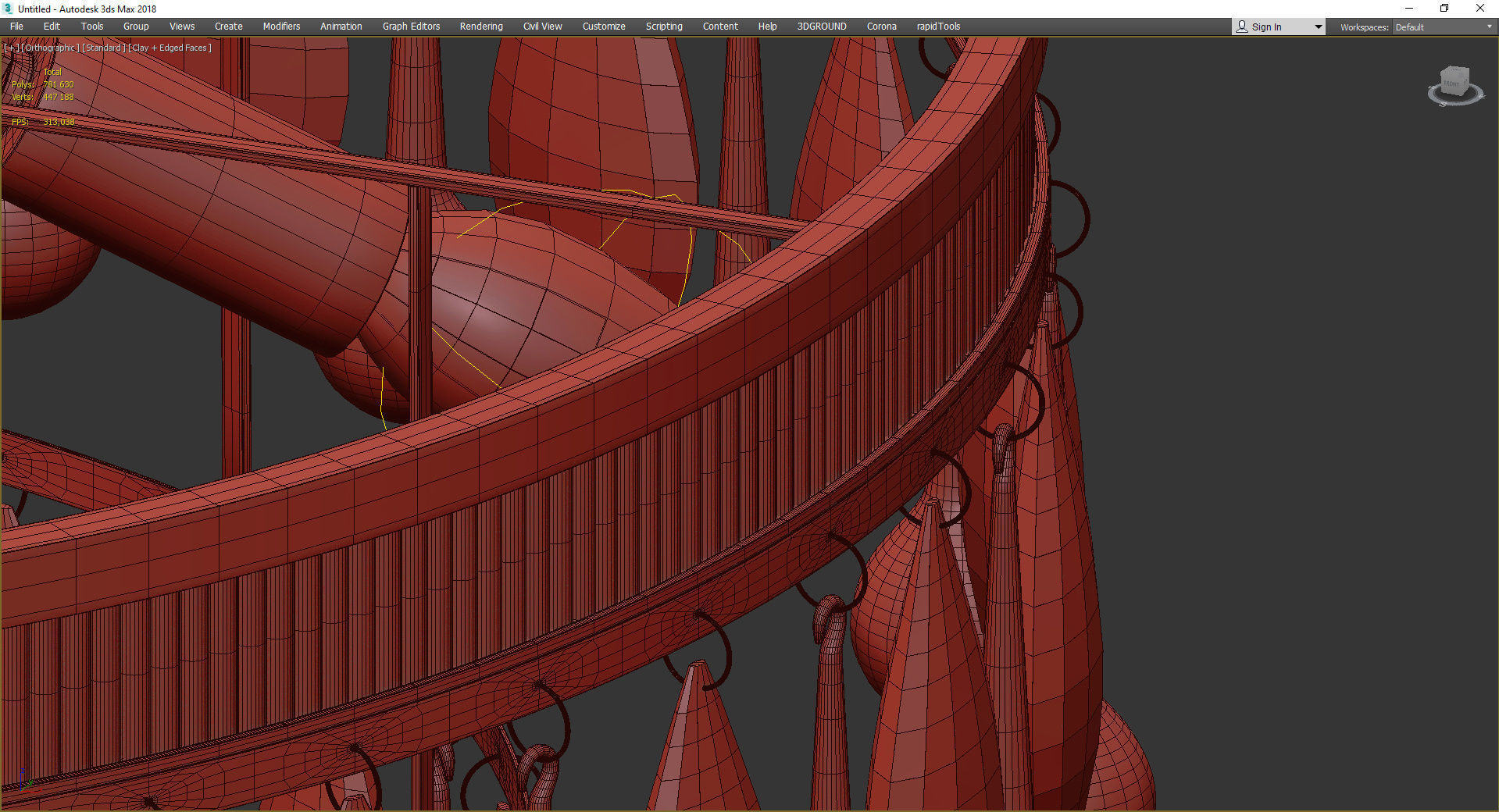 Freude Chandelier 50 Low-poly 3D model_4