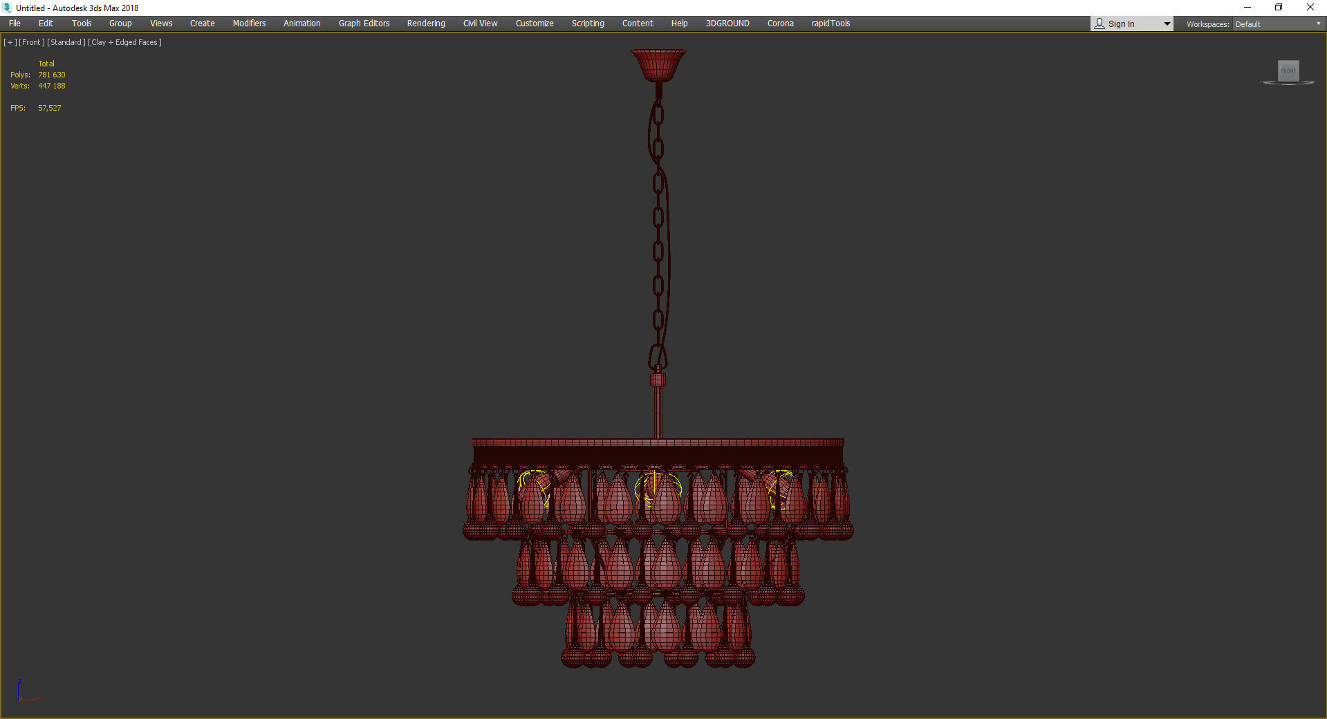 Freude Chandelier 50 Low-poly 3D model_2