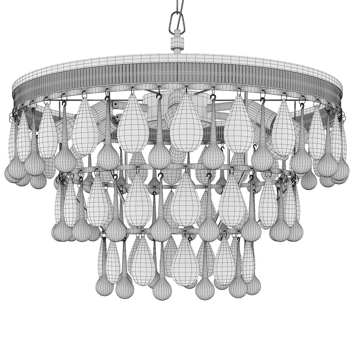 Freude Chandelier 50 Low-poly 3D model_1