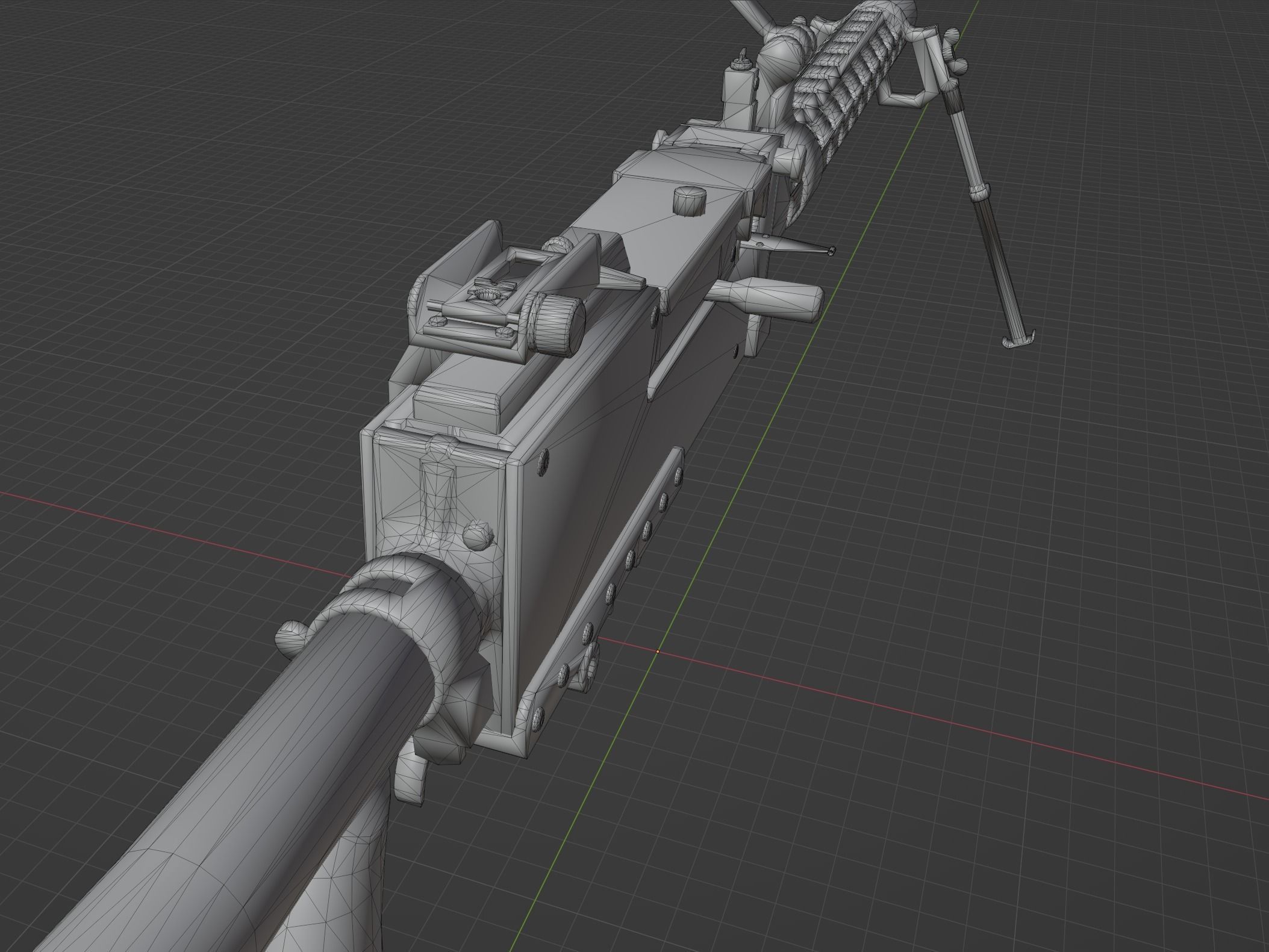 M1919 Browning cal 30 Low-poly 3D model_8